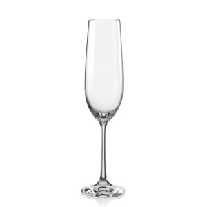 Juego de copas de cristal Bohemia para champagne - 6 unidades